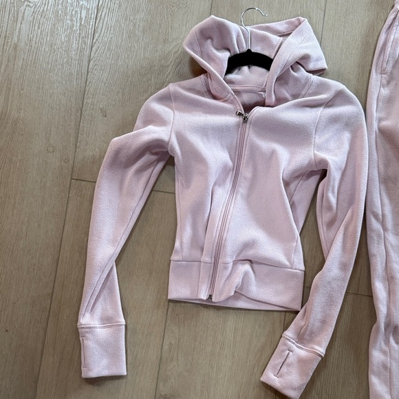 Gilly Hicks Light Pink Track Pants and Hoodie Set - Picture 2 of 6